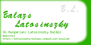 balazs latosinszky business card