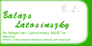 balazs latosinszky business card